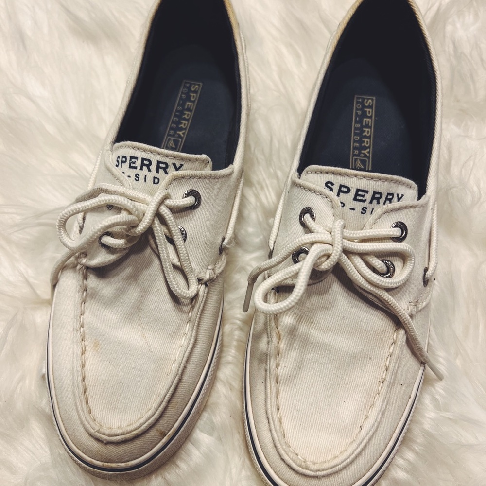 White Sperry Top Siders